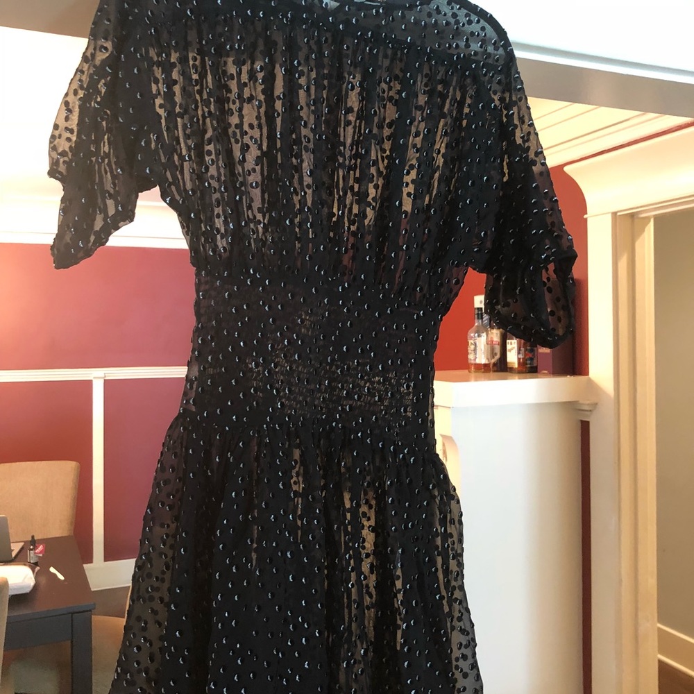 Maje sheer spotted dress